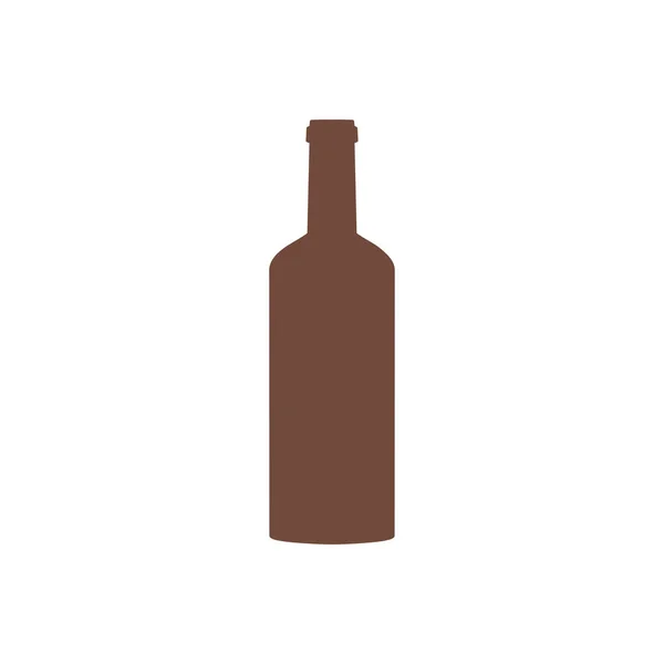 Beer Bottle Icon Flat Illustration Wine Glass Vector Icons Web — Stock Photo, Image