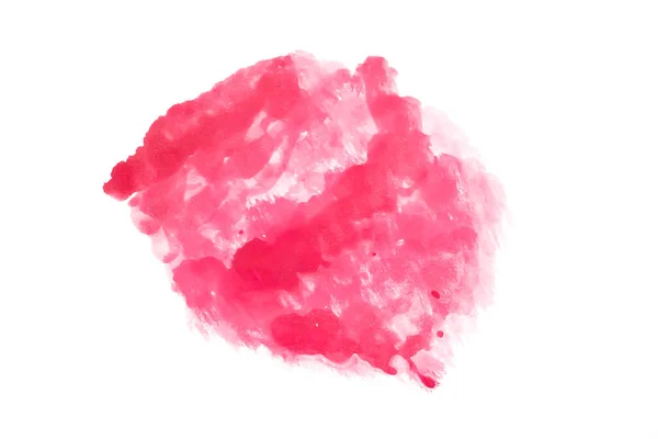 Абстрактная Акварельная Иллюстрация Розовой Жидкости Белом Фоне — стоковое фото