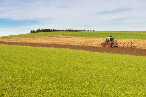 Aratura Del Campo Autunno — Foto Stock