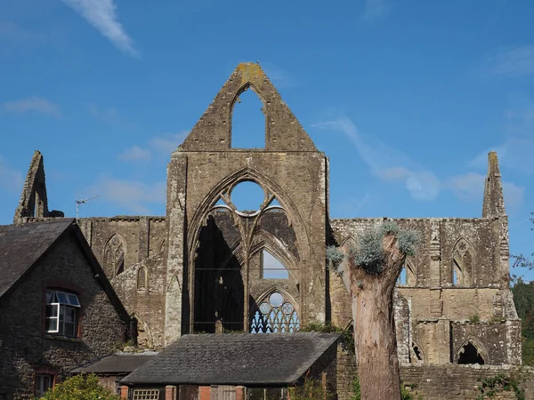 廷特尼亚修道院 威尔士的阿巴蒂 廷迪恩 遗址在廷特 — 图库照片