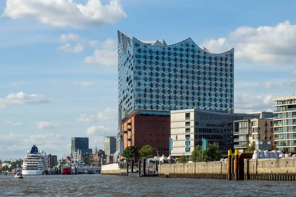 Alemania Ciudad Hanseática Libre Hamburgo Elbphilharmonie Río Elba — Foto de Stock