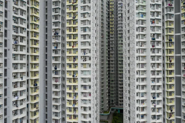Hong Kong Kína Március 2019 Modern Lakóépület Város Központjában — Stock Fotó