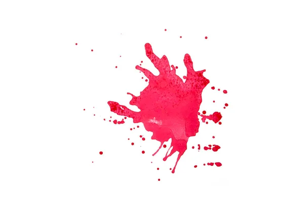 Salpicadura Sangre Roja Sobre Fondo Blanco —  Fotos de Stock