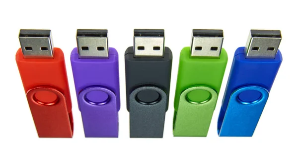 Várias Varas Usb Com Armazenamento Muito Grande — Fotografia de Stock