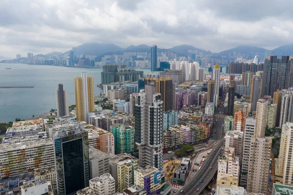 Kwa Wan Hong Kong Μαΐου 2019 Αεροφωτογραφία Της Πόλης Του — Φωτογραφία Αρχείου