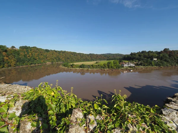 River Wye Afon Gwy Gallois Marque Frontière Entre Angleterre Pays — Photo