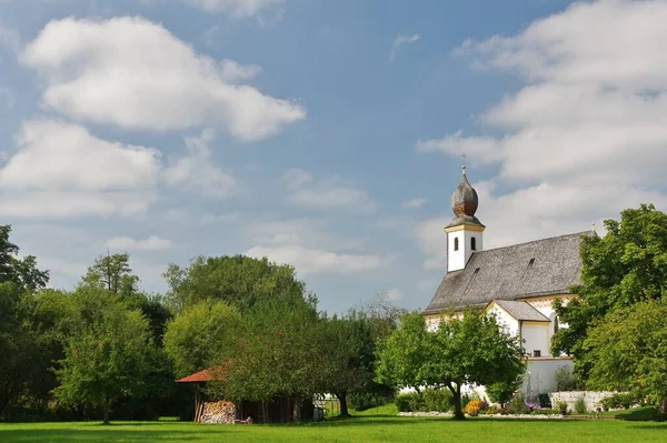 Церква Filialkirche Sankt Martin Ischl Seeon Seebruck Chiemgau Upper Bavaria — стокове фото