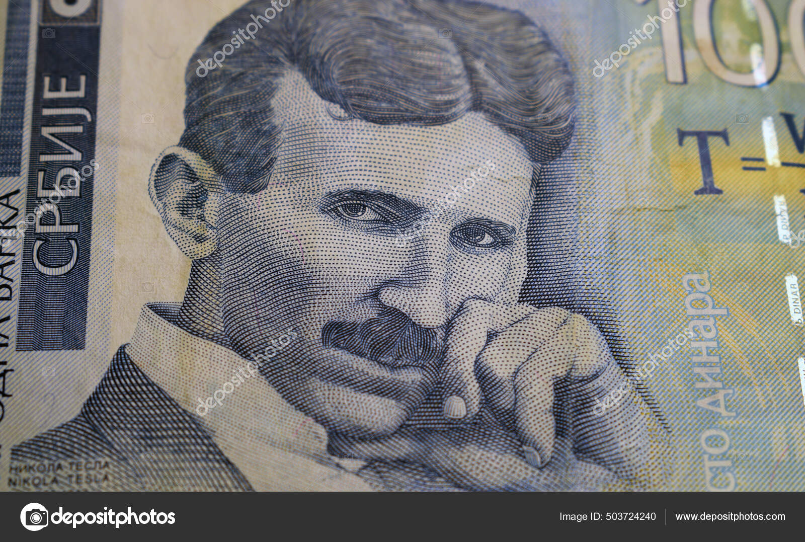 尼古拉特斯拉在塞尔维亚货币的肖像——图库图片© PantherMediaSeller #503724240