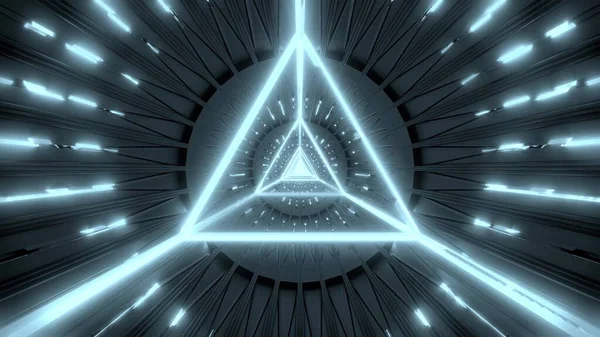 Ragyogó Háromszög Asztrakt Drótvázas Ezüst Illusztráció Design Modern Absztrakt Renderelés — Stock Fotó