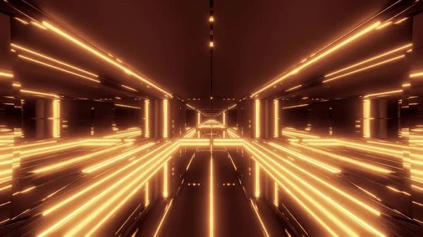 Futurisztikus Fény Stroke Sci Alagút Folyosó Templom Illusztráció Háttér Tapéta — Stock Fotó