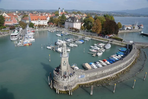 Uitzicht Vanaf Vuurtoren Bij Lindau Haven — Stockfoto