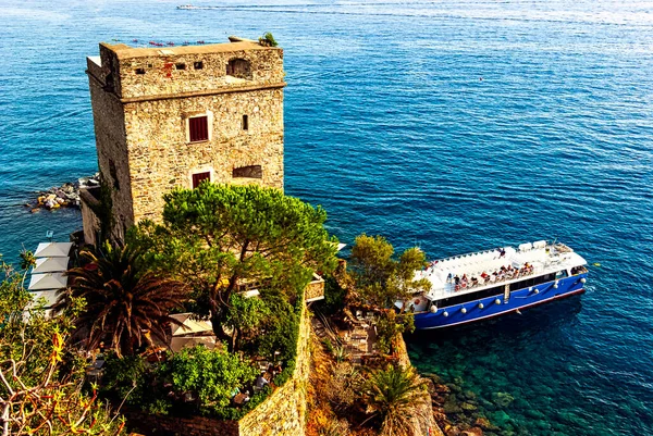 Torre Aurora Monterosso Mare Cinque Terre Liguria Italy — стокове фото