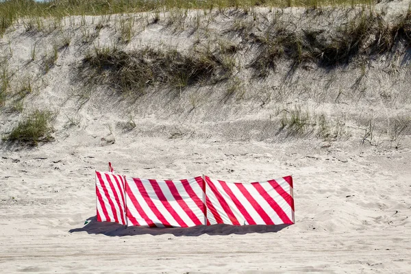 Viento Privacidad Establece Playa — Foto de Stock