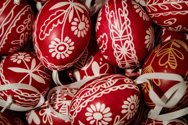 Барвисті Великодні Яйця Прикраси Великоднього Чагарника — стокове фото