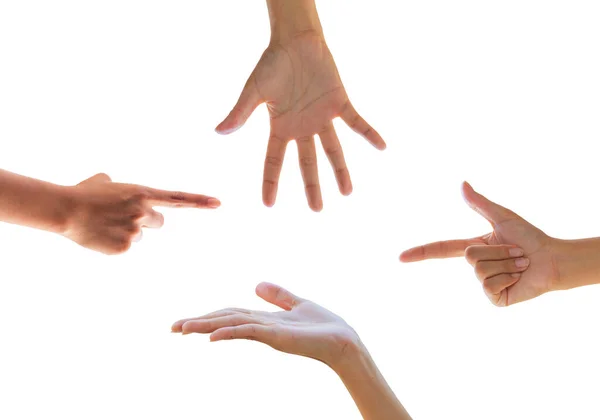 Hands Woman Female Hand Isolated White Background — Stock Photo, Image