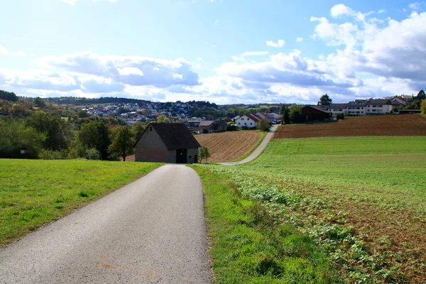 Blick Über Den Heckengau Auf Die Gemeinde Weissach Kreis Böblingen — Stockfoto