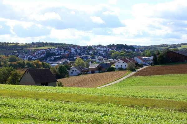 Blick Über Den Heckengau Auf Die Gemeinde Weissach Kreis Böblingen — Stockfoto