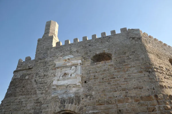 Det Gamla Medeltida Slottet Staden Roder Grekland — Stockfoto