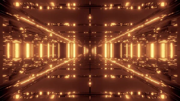 Futurisztikus Scifi Templom Alagút Folyosó Illusztráció Tapéta Háttér Jövő Modern — Stock Fotó