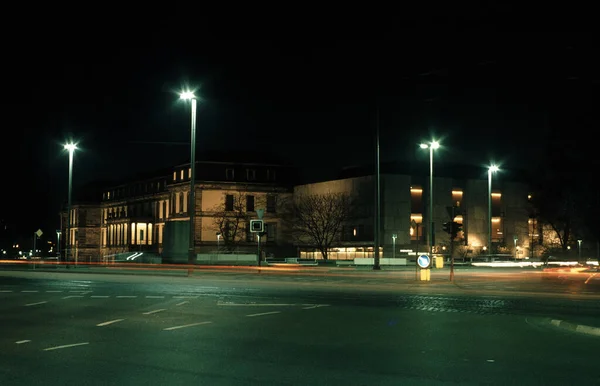 Sveç Teki Stockholm Şehrinin Gece Manzarası — Stok fotoğraf