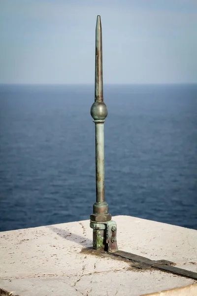 Lightning Rod Corner Roof — Stock Photo, Image