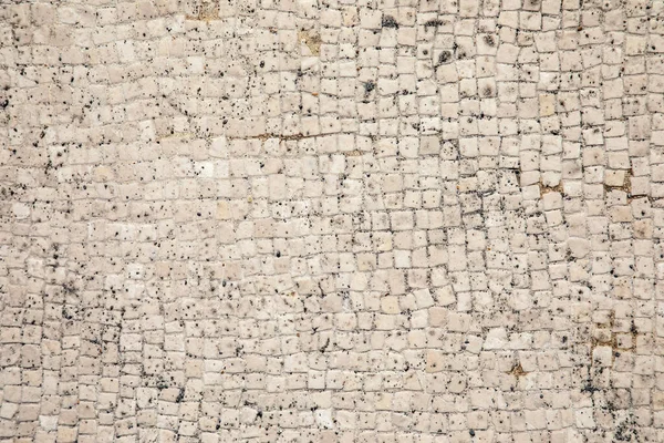 Suelo Mosaico Como Textura Pequeñas Piedras Blancas Con Suciedad Migajas — Foto de Stock