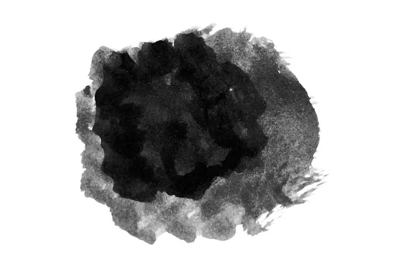在白色背景上的黑色油墨污点 — 图库照片