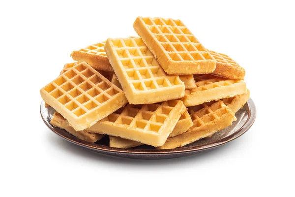 Leckere Süße Waffeln Isoliert Auf Weißem Hintergrund — Stockfoto