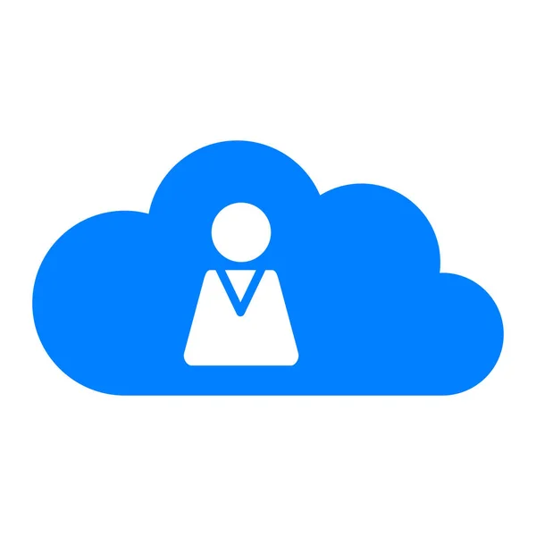 Cloud Computing Ikone Flache Bauweise — Stockfoto