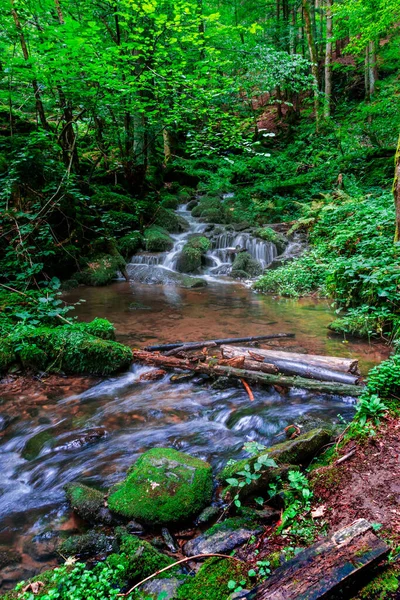 Cascate Nagelstein Vicino Englmar Nella Foresta Bavarese — Foto Stock