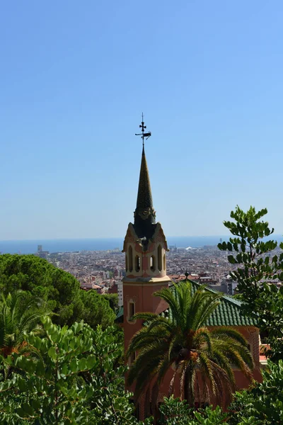 Pohled Město Barcelona — Stock fotografie