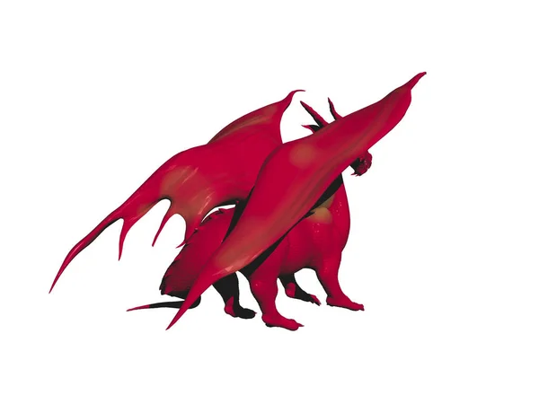 Rotbrauner Drachen Mit Krallen Und Zähnen — Stockfoto