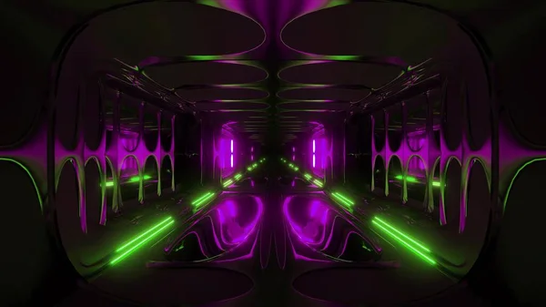 Sans Fin Futuriste Science Fiction Science Fiction Extraterrestre Espace Tunnel — Photo