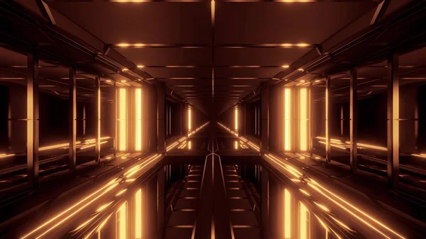 Sans Fin Futuriste Science Fiction Science Fiction Tunnel Couloir Espace — Photo