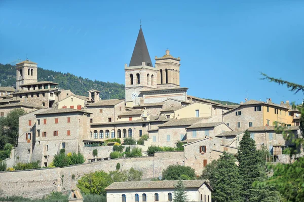 Vista Del Casco Antiguo Ciudad Assisi Italia —  Fotos de Stock