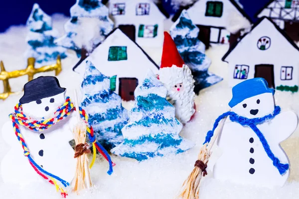 Anticipación Navidad Entre Los Muñecos Nieve —  Fotos de Stock