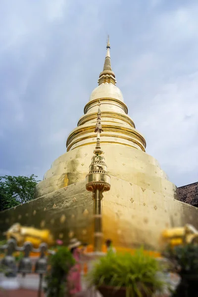 泰国清迈的Wat Pra Singh美丽的寺庙 — 图库照片