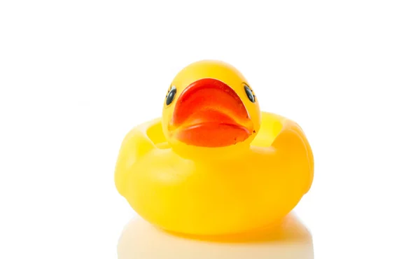 Yellow Rubber Duck Toy Isolated White Background — Stock Photo, Image