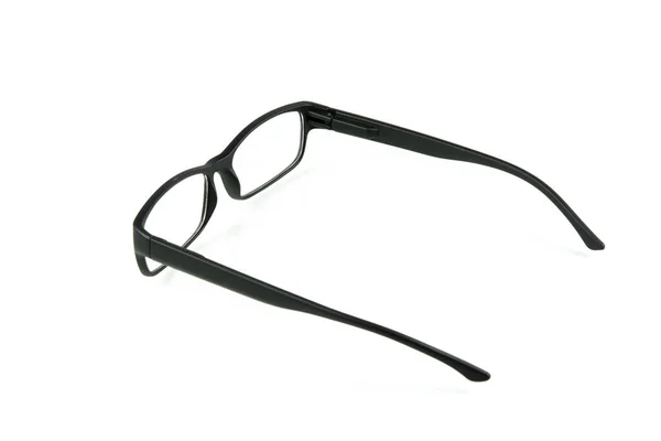 Fekete Szem Szemüveg Elszigetelt Fehér Háttér — Stock Fotó