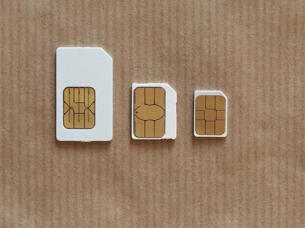 Mini Micro Nano Sims Voor Mobiele Telefoon — Stockfoto