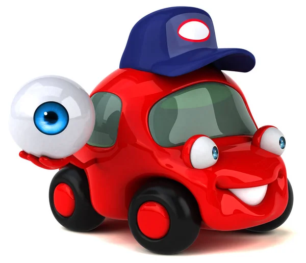 Voiture Amusante Avec Illustration Eye — Photo