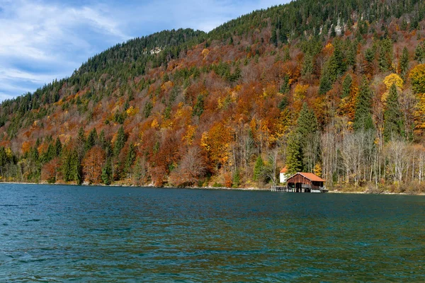 Bootshaus Walchensee Herbst — Stockfoto