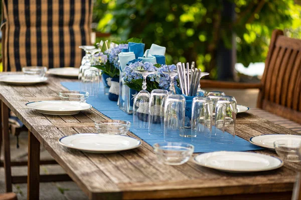 Table Decoration Patio Table — Stock Photo, Image