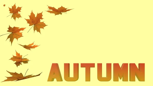 Der Herbst Hinterlässt Spuren Vektorillustration — Stockfoto