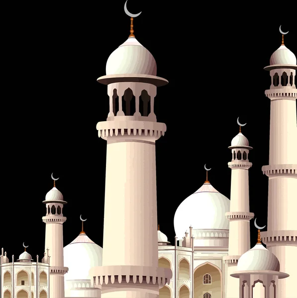 Islamisk Moské Muslimsk Arkitektur Ramadan Arabisk Illustration Towersislamic Moské Muslimsk — Stockfoto