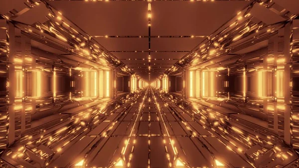 Hűvös Futurisztikus Tér Scifi Hangár Alagút Folyosó Szép Gondolatok Illusztráció — Stock Fotó