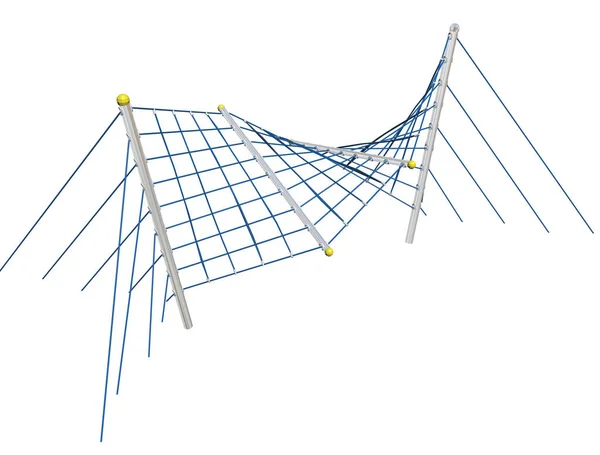 Jogar Escalar Rastejar Net Azul Ilustração Isolado Contra Fundo Branco — Fotografia de Stock