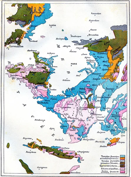 Mappa Epoca Del Mondo Illustrazione Dettagliata — Foto Stock