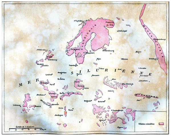 Старая Карта Мира Гравировочная Иллюстрация — стоковое фото
