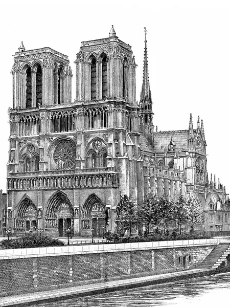 Notre Damkatedralen Paris Frankrike — Stockfoto